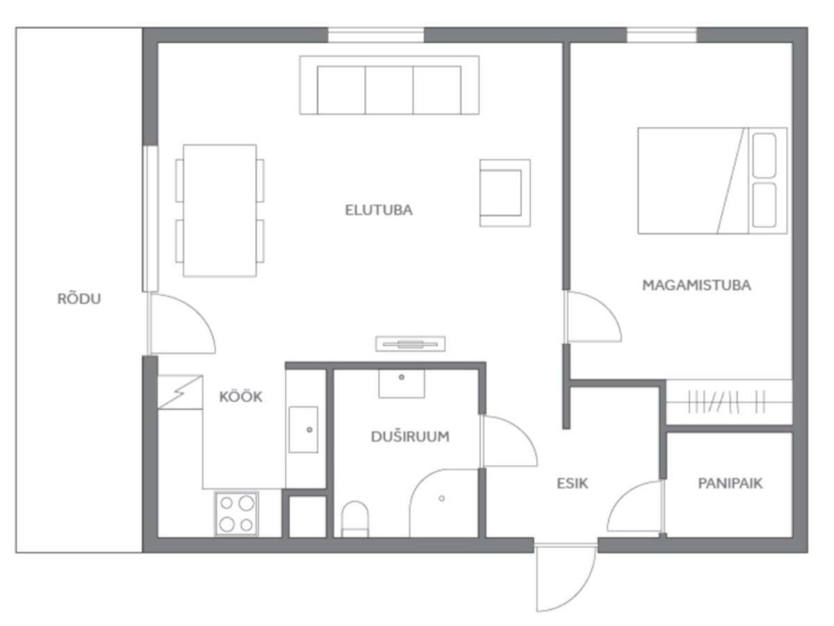 Papli 34 Apartment With Pool 페르누 외부 사진